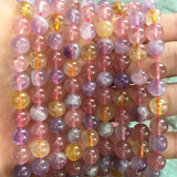 7 Ruby Sapphiree Round Loose Beads for Jewelry Making Red Purple