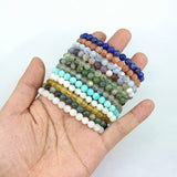 6MM Stone Bracelets Tourmaline Amethyst Amazonite