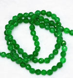 6mm Green Emerald Faceted Gemstone Beads 15'' Strand