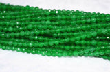 6mm Green Emerald Faceted Gemstone Beads 15'' Strand