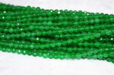 6mm Green Emerald Faceted Gemstone Beads 15'' Strand