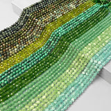 6mm Green Stone Beads Faceted Cat Eye Aventurine Peridots Jades Gem Bead