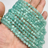 6mm Green Stone Beads Faceted Cat Eye Aventurine Peridots Jades Gem Bead