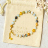 6mm Multicolour Amazonite Beads Bracelet 14k Filled Colorful Dark Matter Bless
