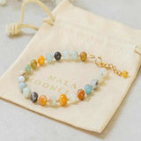 6mm Multicolour Amazonite Beads Bracelet 14k Filled Colorful Dark Matter Bless