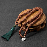 6mm Brown Round Rudraksha Beads Tibet Silver Bracelet Mental Wristband