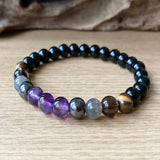 6mm Amethyst Labradorite Smoky Quartz Bracelet for Inspiration