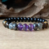 6mm Amethyst Labradorite Smoky Quartz Bracelet for Inspiration