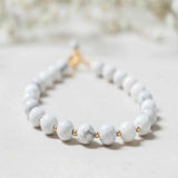 6mm Howlite Gemstone 14k Filled Bracelet for Healing National Style