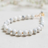 6mm Howlite Gemstone 14k Filled Bracelet for Healing National Style