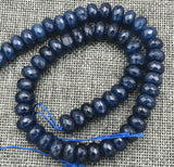 6x10mm Dark Sapphire Abacus Gems Loose Beads 15''