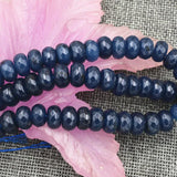 6x10mm Dark Sapphire Abacus Gems Loose Beads 15''