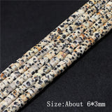 6x3mm Stone Spacer Beads Smooth Quartzs Crystals Jades for Jewelry Making