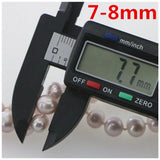 7-8mm Freshwater Pearl Necklace 3 Row Multicolor Female Four Seasons Collar T247