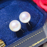 Freshwater Pearl Stud Earrings 7-8mm Women Jewelry