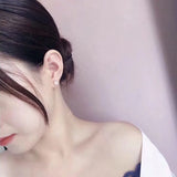 Freshwater Pearl Stud Earrings 7-8mm Women Jewelry