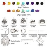 7 Chakra Bead Kit 8MM Stones & Tool for DIY Bracelet Making