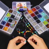 7 Chakra Bead Kit 8MM Stones & Tool for DIY Bracelet Making