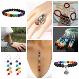 7 Chakra Bead Kit 8MM Stones & Tool for DIY Bracelet Making