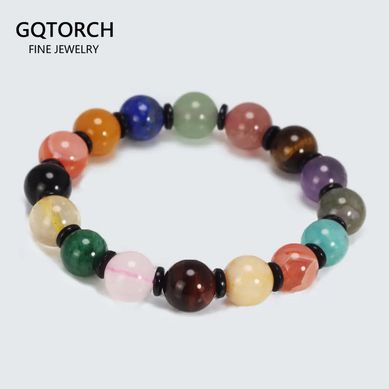 7 Chakra Gem Stones Yogi Bracelet Tiger Eye Lapis Crystals Rope Bracelet