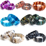 7 Botswana Agate Stone Bracelet Natural Gemstone Bangle
