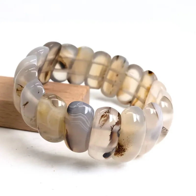 7 Botswana Agate Stone Bracelet Natural Gemstone Bangle