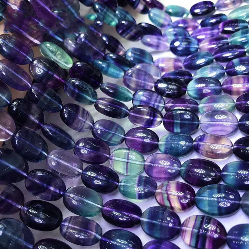7A Colorful Fluorite Gemstone Beads for 925 Silver Jewelry Making 15"