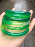 Emerald Green Jade Bracelet Women Bangle Jewelry