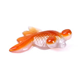 Natural 7A Agate Fish Hand-Carved Red Green Jade Pendant