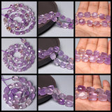 Faceted Light Purple Amethyst Gemstone Beads 12x16mm