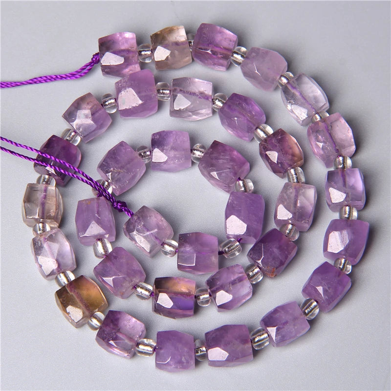 Faceted Light Purple Amethyst Gemstone Beads 12x16mm