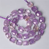 Faceted Light Purple Amethyst Gemstone Beads 12x16mm