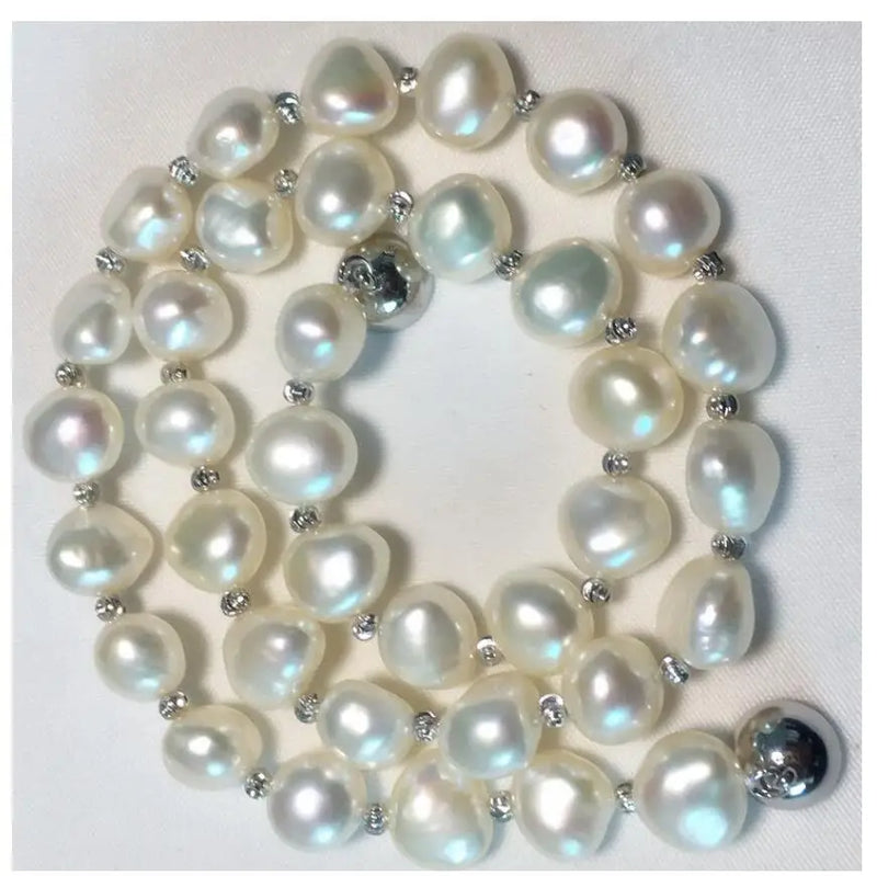 Baroque Freshwater Pearl Necklace 8-9MM, Magnet Clasp
