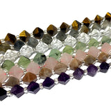 8-9MM Faceted Pyramid Stone Beads for Jewelry Making