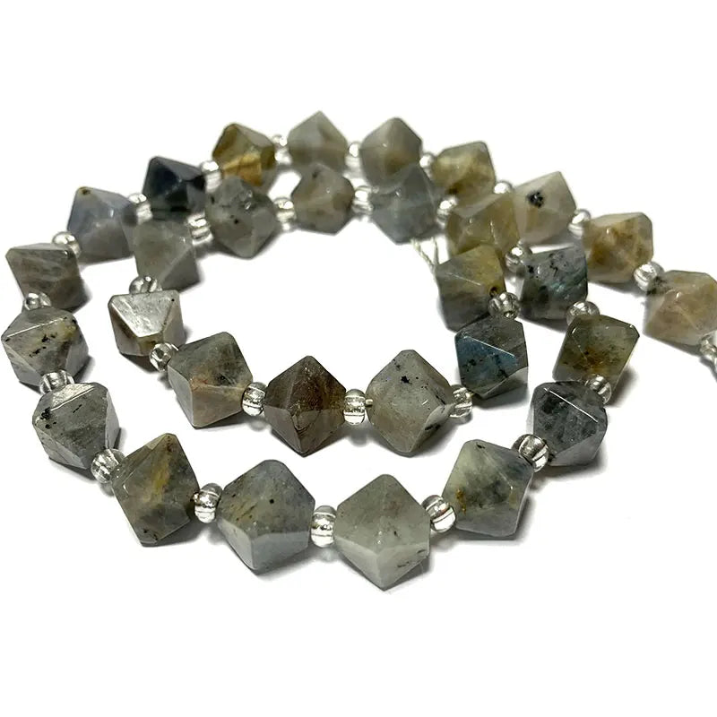 8-9MM Faceted Pyramid Stone Beads for Jewelry Making