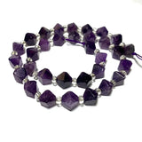 8-9MM Faceted Pyramid Stone Beads for Jewelry Making