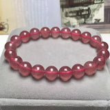 Strawberry Quartz Bracelet 8-9mm Round Women's Jewelry