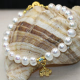 8-9mm Pearl Beads Bracelet for Weddings DIY Cloisonne Jewelry