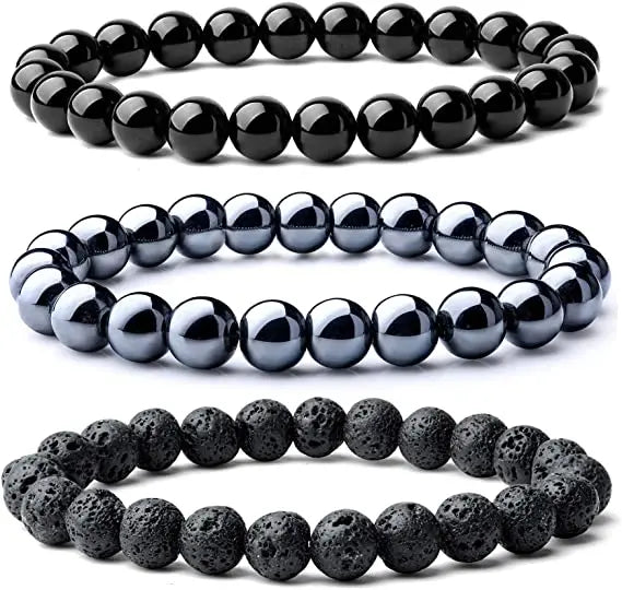 8mm Natural Gemstone Stretch Beaded Bracelet