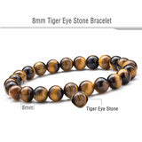 8mm Natural Gemstone Stretch Beaded Bracelet