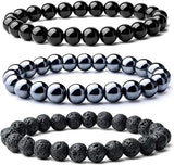 8mm Natural Gemstone Stretch Beaded Bracelet