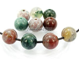 8mm Indian Ag-ate Big Hole Round Beads for Jewelry Making 100Pcs