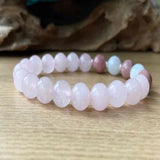 8mm Moonstone Rose Quartz Rhodochrosite Bracelet Chakra Tassel Healing