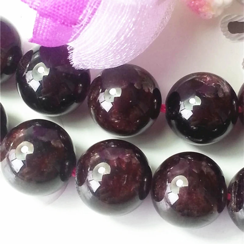 8mm Sri Lanka Red Garnet Stone Loose Bead Round 15inch
