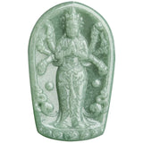 Burma Jadeite Bean Seed Guanyin Pendant Necklace