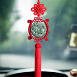 High-end Burma Jadeite Pixiu Car Pendant Jiechang Tassels Jade Charms