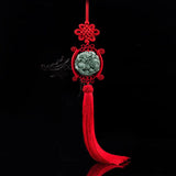 High-end Burma Jadeite Pixiu Car Pendant Jiechang Tassels Jade Charms