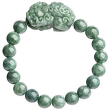 Burma Jadeite Money Pixiu Hand String Ice Jade Bead Bracelet