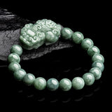 Burma Jadeite Money Pixiu Hand String Ice Jade Bead Bracelet