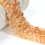 Natural A+ Citrines Stone Round Beads for Bracelet 6/8/10/12mm